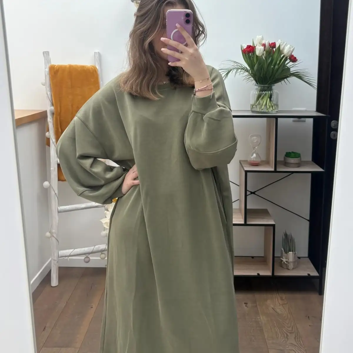 Robe Longue LEANA (kaki)